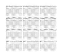 LRXIYODE Peigne à Cheveux Transparent Plastique 14 Dents Lot de 50 Pièces Taille Moyenne Accessoire Coiffure Mariage Femme Voile Chignon DIY