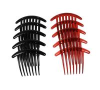 LRXIYODE Peigne à Épingles à Cheveux Décoratif Lot De 10 Pièces Forme Croissant 7 Dents Plastique Noir Et Marron Pour Femmes Accessoires Coiffure Fête Banquet Mariage
