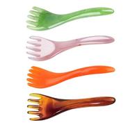 LRXIYODE Peigne de Massage Cuir Chevelu 4 Pièces en Résine Robuste, Texture Lisse, Stimulateur Circulation Sanguine, Massage Détente Tête et Cuir Chevelu, Outil Bien-être Couleur Aléatoire