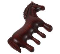 LRXIYODE Peigne de Massage du Cuir Chevelu en Bois Marron Forme Cheval, Outil Doux pour Stimuler la Circulation Sanguine, Souvenir Chanceux du Nouvel An Chinois 2026 pour Fête Bureau