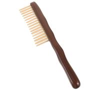 LRXIYODE Peigne En Bois De Santal Double Rangée Taille Compacte Massage Cuir Chevelu Femmes Filles Soin Cheveux Naturel Transportable