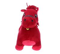 LRXIYODE Peluche Cheval Douce et pour Garçon Fille Zodiac Chinois Rouge Mascotte Année Cheval pour Décoration Fête Printemps et