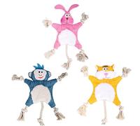 LRXIYODE Peluche pour Chien et Chiot à Mâcher Sonore Éducatif Aux Morsures pour Réduire Lennui Comportement Destructeur Design Lapin Mignon