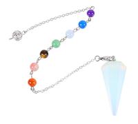 LRXIYODE Pendentif Cristal Hexagonal Naturel Cone DIY Bijoux Divination Cadeau Homme Femme