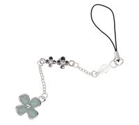 LRXIYODE Pendentif Porte-clés Trèfle Quatre Feuilles pour Téléphone Portable et Paquet à Dos, Ornement de Téléphone Féminin, Breloque Suspendue, Cordon Décoratif, Couleur Verte, Taille