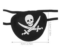 LRXIYODE Perruque Et Moustache De Pirate Avec Cache-œil Et Accessoire De Costume De Pirate Pour Homme Pour Fêtes Halloween Et Cosplay