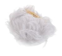 LRXIYODE Perruque Synthétique Grise Courte pour Femme Âgée Ajustement Réaliste et Confortable Fibres Haute Température pour Costume et Usage Quotidien