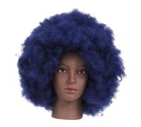 LRXIYODE Perruques Africaines Bouclées Perruques Synthétiques Afro De Jeu De Rôle De Cosplay Courtes Cheveux Noirs Courtes Noires Bouclées