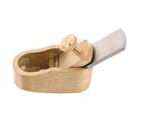 LRXIYODE Petit Rabot à Main en Laiton 2 Lame 14 MM Outil de Rabotage Manuel Compact pour Lutherie Violon Planeur à Pouce Précis pour Micro-Violon Instrument de Travail du Bois Artisanal