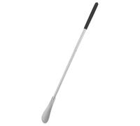 LRXIYODE Pied de Chaussure Acier Inoxydable Rétractable avec Manche Long Réglable Corne Ergonomique pour Personnes Âgées et Soulagement de Dos