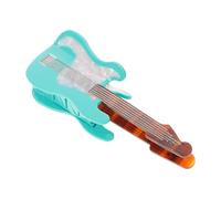 LRXIYODE Pince à Cheveux Musicale en Acétate Bleu Menthe Forme Guitare, Accessoire Unique pour Cheveux, Mini Pince Décorative pour Festivals, Soirées et Usage Quotidien, Épingle Légère et