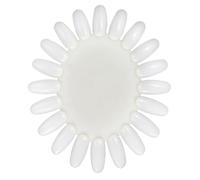 LRXIYODE Planche à Ongles Durcie Couleur Chair avec Roue Tournesol 20 Faux Ongles Blancs en Gel Acrylique UV - Présentoir Nail Art Portable pour Entraînement et Démonstration en Salon