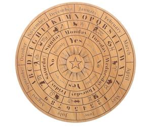 LRXIYODE Planche à Pendule en Bois de Tilleul Sculptée Grosse Taille Couleur Bois Naturel Accessoire de Divination Wicca pour Autel et Bureau Outil de Radiesthésie Décoratif pour Fêtes