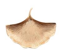 LRXIYODE Plateau de Rangement Forme Ginkgo Doré Coupelle Vide Poche Décorative Compacte et pour Bijoux et Ornements Accessoire de Table Multifonctionnel