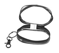 LRXIYODE Pochette Porte-Monnaie Portefeuille Transparent en PVC Résistant Étanche Crochet Femme Rangement Câble Chargeur Bijoux Voyage Multifonction Taille Petite Noire