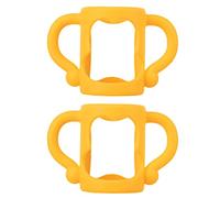 LRXIYODE Poignée de Biberon Antidérapante en Silicone Lot de 2 Conception Ergonomique pour Bébé Accessoire Pratique pour Biberon à Large pour L'Apprentissage Prise en Main