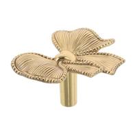 LRXIYODE Poignées de Tiroir en Laiton Doré en Forme de Nœud, Petites Poignées Décoratives pour Commode et Armoire, Finition Brossée Résistante à L’humidité, Accessoires pour Meubles Vintage