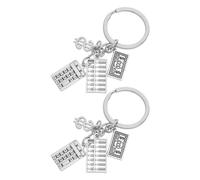 LRXIYODE Porte-clés Utilitaire Calculatrice 2 Pièces, Mini-calculatrice de Poche pour Comptabilité, Anneaux en Métal pour Clés de Voiture, Porte-clés Fantaisie Homme Présent