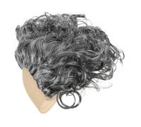 LRXIYODE Postiche Chauve Homme Grise Synthétique Bou pour Cosplay et Déguisement Humoristique, Bonnet Chauve Réaliste Léger et Respirant, Accessoire Fête, Mariage et Scène