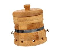 LRXIYODE Pot de Moxibustion Chinois Bambou Épais avec Spirale Moxa Burner Portable Sécurisé pour Massage et Soins Corporels à Domicile et Salon