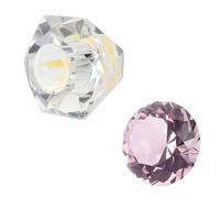 LRXIYODE Pot en Verre Cristal Hexagonal à Haute Transparence avec Couvercle 60 Ml Couleur Rose Irisée pour Mélange Liquide Acrylique et Poudre Ongles Bol Manucure Nail Art