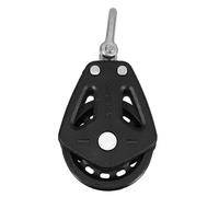 LRXIYODE Poulie Rotative Simple en Nylon et Acier Inoxydable, Noire | Corde et Cordon, Usage Intérieur et Chasse, Roulement Lisse à Forte Charge, Résistance à L’usure