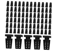 LRXIYODE Protecteur de Câble Spirale pour Trous de Fil Connecteur de Serrage en Abs Noir 100pcs Clips Câbles Assure la Sécurité Protection des Fils Électriques pour Projets Industriels