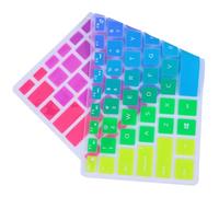 LRXIYODE Protection Clavier Silicone Compatible Film Anti-poussière Arc-Ciel Étui Clavier et Antidérapant pour Portable
