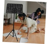 LRXIYODE Pupitre porte-musique de piano support de support de livre de musique de livre de pliable stand de de de de piano fer et plastique Noir