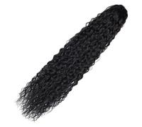 LRXIYODE Queue de Cheval Synthétique Longue Ondulée avec Cordon de Serrage Extension Cheveux Queue Cheval Naturel Postiche Femme Confortable et Facile à Porter Naturel Noir