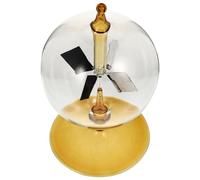 LRXIYODE Radiomètre Éducatif Crookes Verre Borosilicaté Jaune Outil Pédagogique de Conversion Lumière Mécanique Décoration de Bureau Claire
