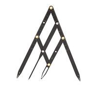 LRXIYODE Règle à Sourcils en Acier Inoxydable de 1pc Positionnement à Trois Points et Mesure du Ratio Doré, Outil Portable pour Mesurer Divers Sourcils et Lèvres