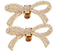 LRXIYODE Rhinestones Removable Shoe Clips for Wedding and High Heels Decorative Bow Shoe Buckles Accessories