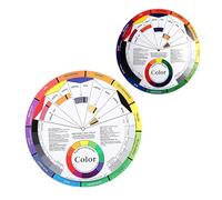 LRXIYODE Roue Chromatique de Maquillage pour Apprentissage de Mélange Couleur 2 Pièces pour Femmes Affichage Couleur Rotatif, Papier, Outil Créatif