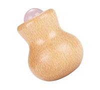 LRXIYODE Rouleau de Massage Facial en Jade et Bois Effet Anti-gonflement Multifonction pour Visage, Cou, Mains et Jambes Soins Détente à Domicile