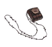 LRXIYODE Sac Bandoulière Ethnique Coque de Noix de Véritable Sac Tote Boho Tissé Main pour Femme pour Téléphone et Portefeuille Voyage