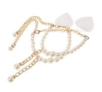 LRXIYODE Sangles de Chaussures à Talons Perles avec Antidérapantes et Auto-adhésives Bride de Chaussures Élégante pour Sandales et Escarpins Extenseur de Lacets Ajustable