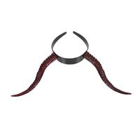 LRXIYODE Serre-tête Cornes de Diable Léger pour Cosplay Halloween et Fêtes Noël Accessoire Gothique Sorcière Confortable pour Déguisement Maléfique Femme