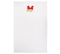 LRXIYODE Serviette Visage en Coton Brodée Noël Motif Nœud, Toucher Confortable, Présent Salle de Bain Pendant les Fêtes