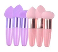 LRXIYODE Set de 6 Éponges de Maquillage aux Champignons en Latex, Lavables et Utilisables à Sec ou Humide, pour Appliquer Poudre et Fond de Teint Quotidien