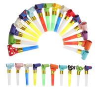 LRXIYODE Set de Sifflets Jouets Colorés pour Garçon Fille Accessoires de Fête Anniversaire Garçon Fille Souffleurs de Fête pour Animation et Ambiance Festive