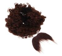 LRXIYODE Set Déguisement Pirate Afro avec Fausse Barbe et Moustache Marron Perruque Légère et Confortable pour Halloween et Fêtes à Thème Unique