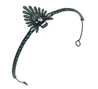 LRXIYODE Skull Tiara Couronne Gothique Métal Stable avec Strass Brillants Bandeau Tête de Sorcière Halloween pour Fête Banquet et Festival