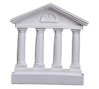 LRXIYODE Statue de Temple en Résine Blanche Décoration Intérieure pour Maison et Café Modèle Architectural Antique Style Romain Classique Sculpté Main
