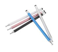 LRXIYODE Stylets Tactiles pour Écrans Capacitifs, Lot de 5 Pièces Double Tête, Légers et Portables en Métal, pour Tablettes, Smartphones et Voyages