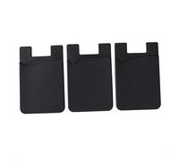 LRXIYODE Support Adhésif pour Téléphone Portable en Silicone Antidérapant Lot de 3 Pochette Autocollante Pratique pour de Crédit Compatible Smartphones Couleur Noir