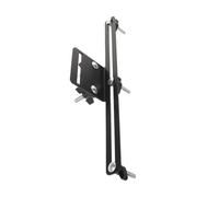 LRXIYODE Support Métallique Noir pour Cloche de Vache Double Couche 4 Positions, Support de Percussion Compatible Instruments de Percussion, Fixation Robuste pour Batterie,