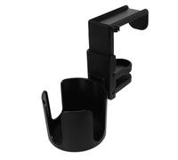 LRXIYODE Support Multifonction à Pince pour Casque Audio et Porte-gobelet de Bureau 85 Mm, Fixation sous Bureau Réglable, Support Stable pour Bouteille, Tasse et Accessoires de Jeu,