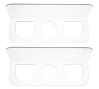 LRXIYODE Support Mural Adhésif pour Brosses à Cheveux en Acrylique Transparent, Porte-Peigne de Salle de Bain à 3 Emplacements, Lot de 2, Fixation sans Perçage, Organiseur Mural