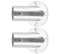 LRXIYODE Supports de Tige coudés 90° en Acier Inoxydable 201 Lot de 2 pour Tringle de penderie Chambre Fixation Murale antirouille 6,60 x 5,20 x 5,20 cm
